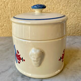 Pot ceramic bomb box Sarreguemines model Ribeauville vintage 60/70s