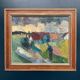 Huile sur toile suédoise – « Fermes » par Arnold William Pedersen
