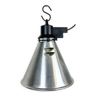 Small Industrial French Aluminium Pendant Lamp, 1960s