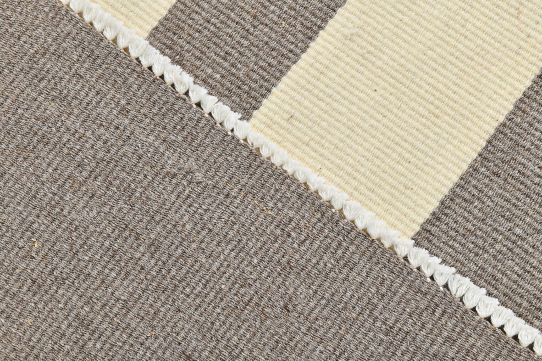Modern Beige Grey Vintage Kilim Rug, 204x278Cm