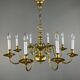 Classic Style Gilded Brass Chandelier, 20th Century