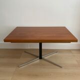 Adjustable teak table, unfoldable, up and down