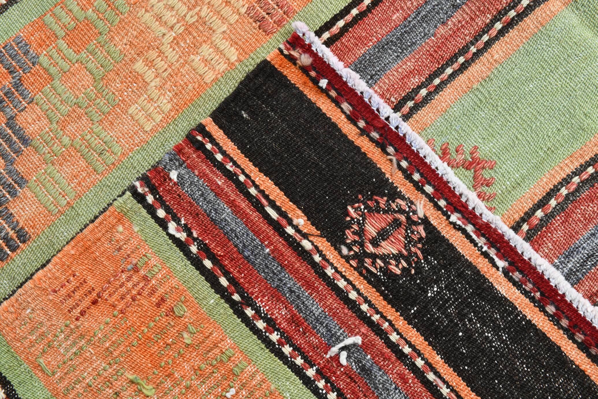 6x7 Handknotted Wool Kilim Rug, 169x211Cm