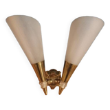 Wall lamp lampshade art deco type brass support old tulip dp 0322105