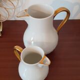 Creamer and milk jug in porcelain Vignaud