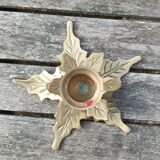 Golden metal candle holder