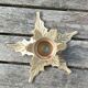 Golden metal candle holder