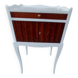 Ancien chevet en bois et blanc