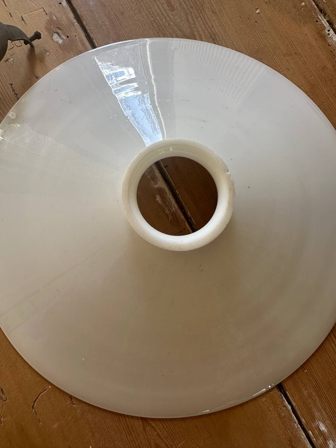 White opaline pendant light