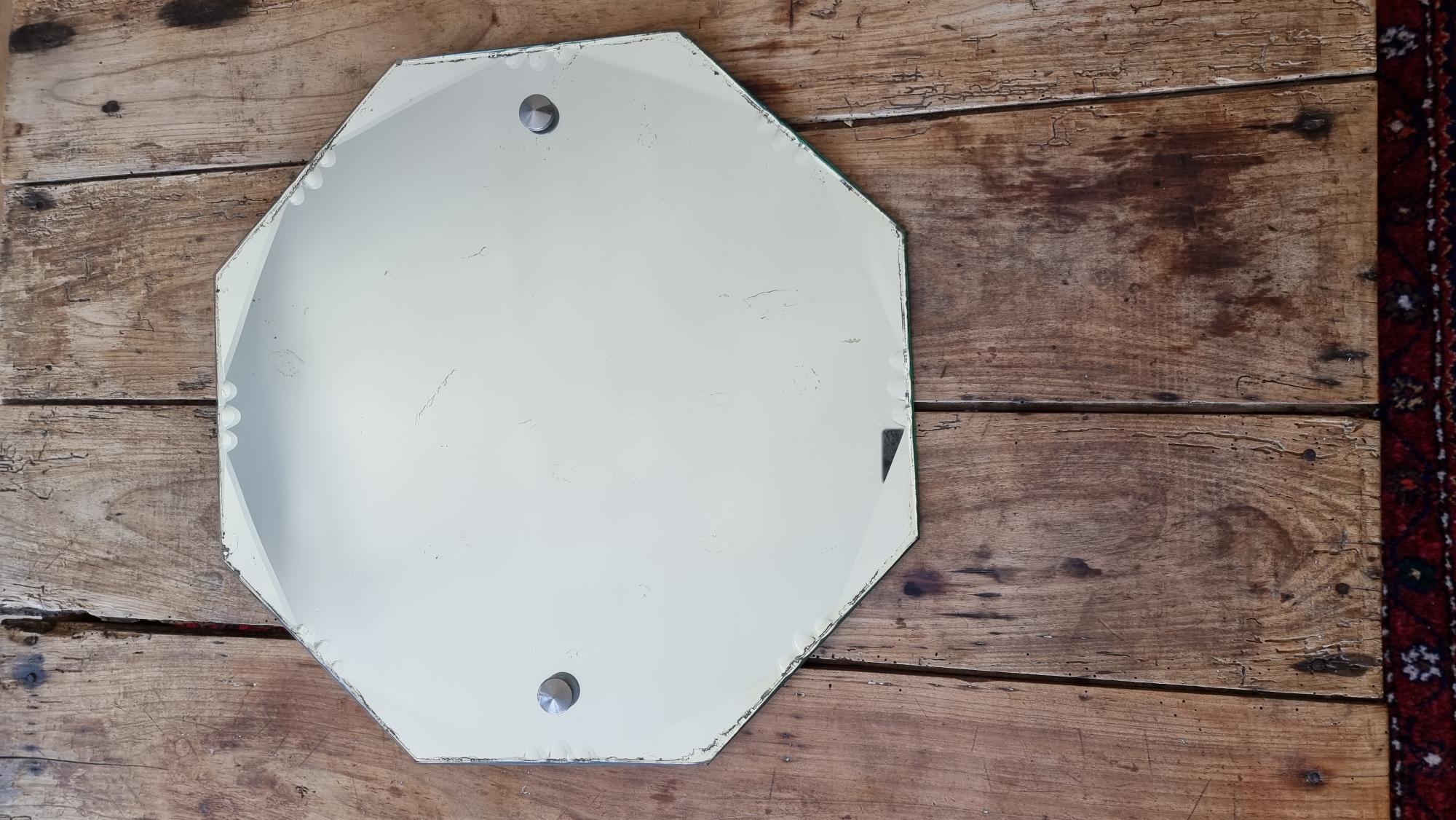 Art Deco Beveled Mirror 50x50cm