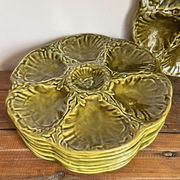 8 oyster plates Barbotine