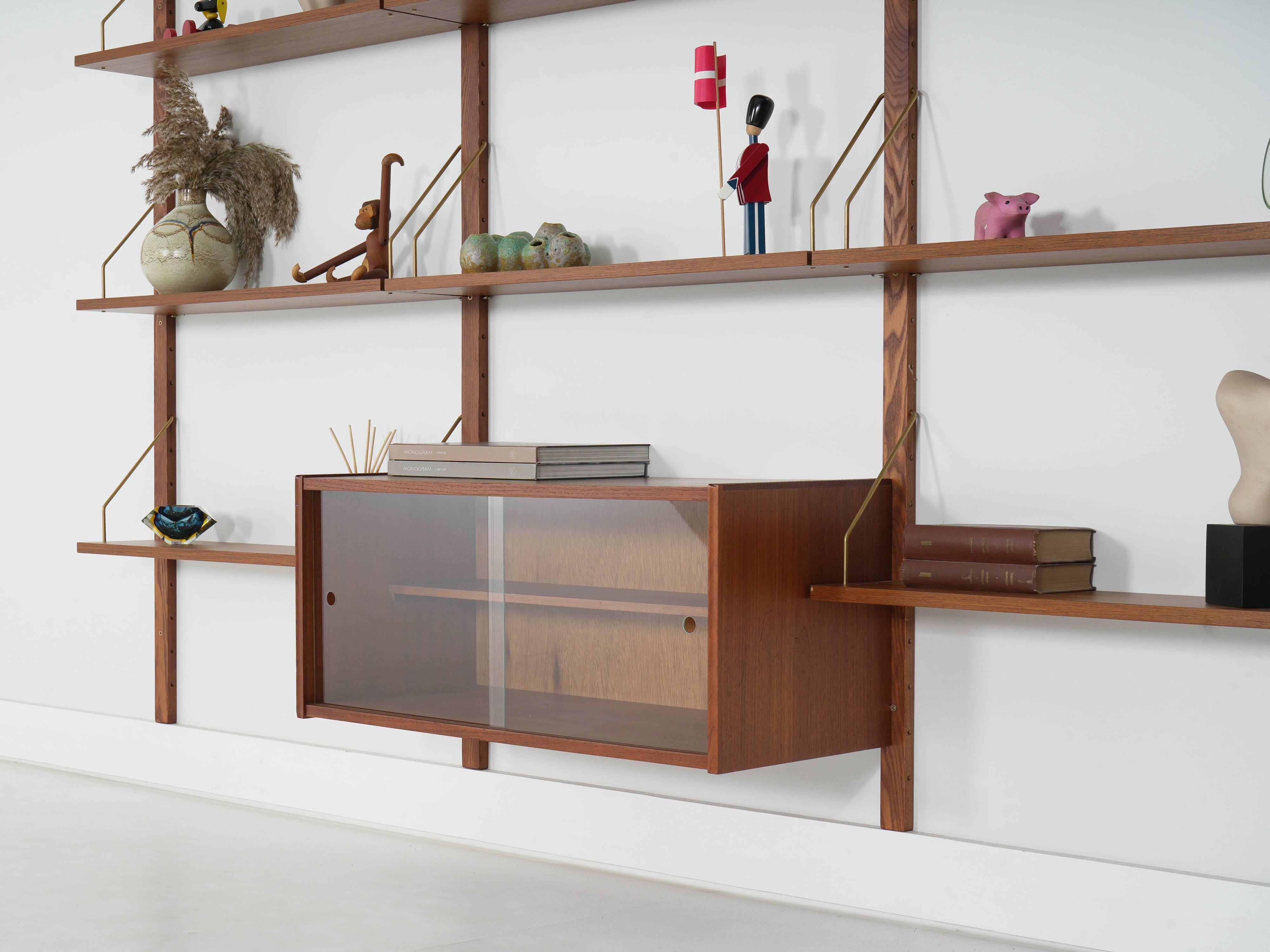 Teak modular shelving unit, Danish design, 1960s, made in Denmark