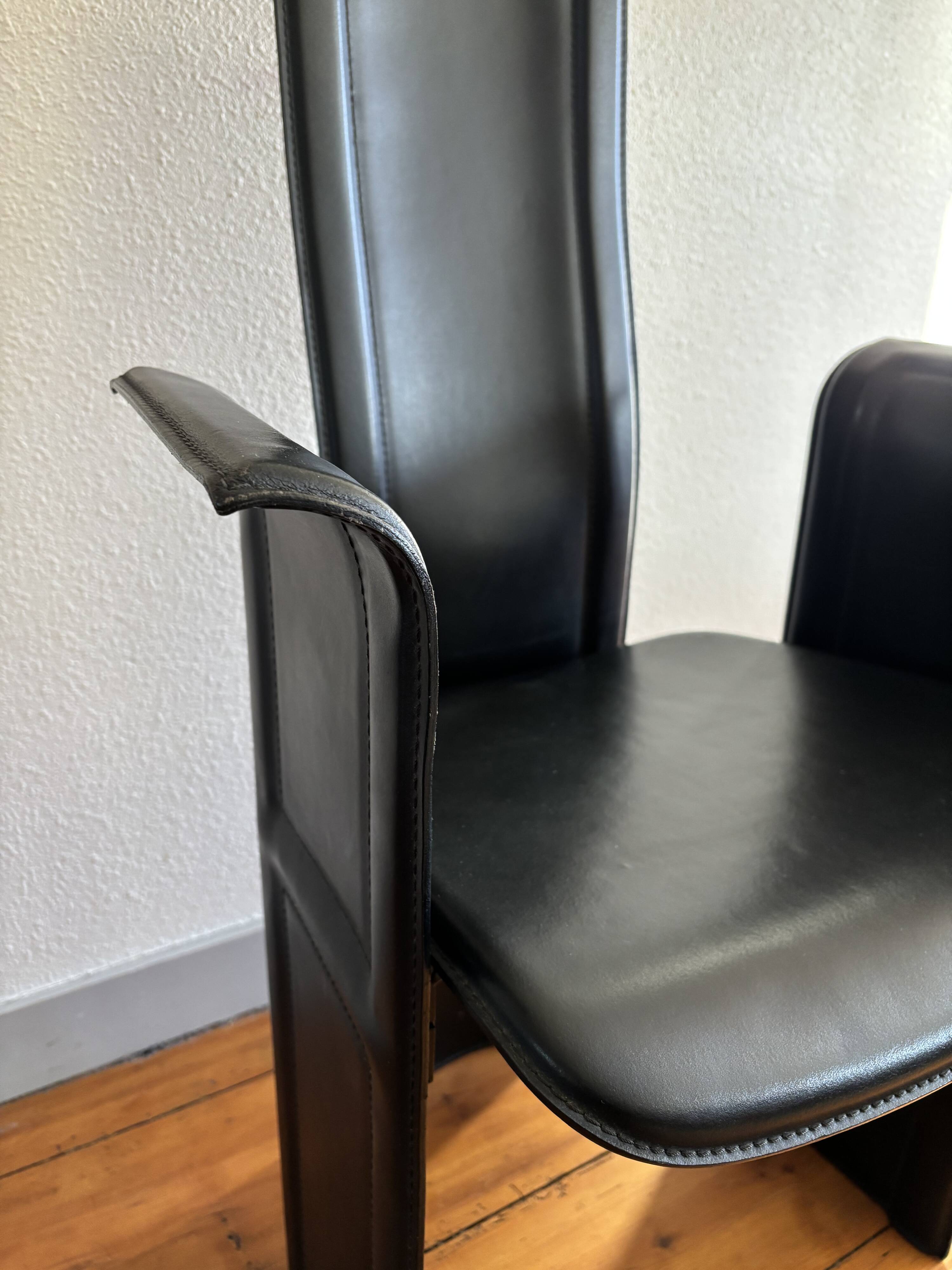 Fauteuil cuir Roche Bobois vintage