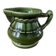 Green ceramic milk jug