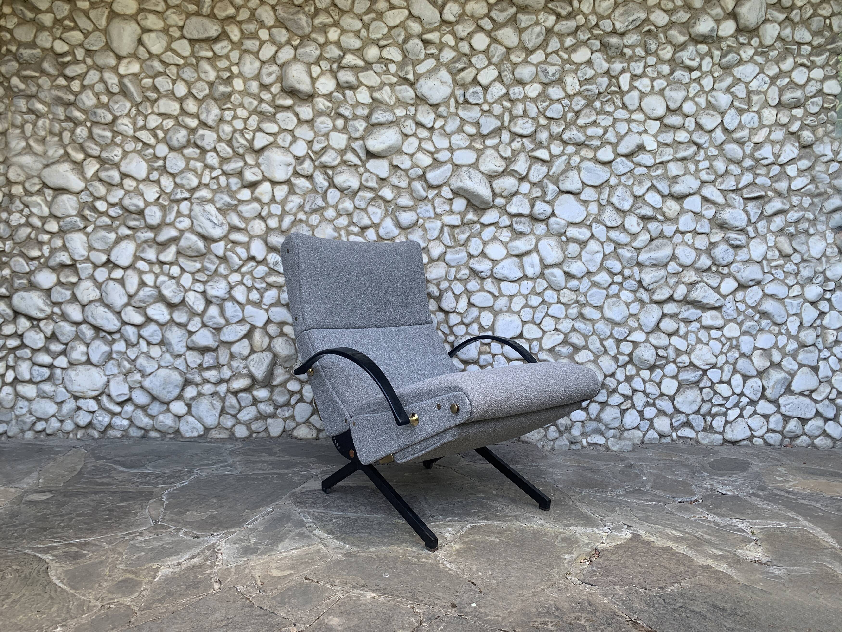 P40 armchair by Osvaldo Borsani for Tecno, Italy 1950s, reupholstered