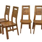 Vintage set of four dining room chairs Finnish Design Laukaan Puu