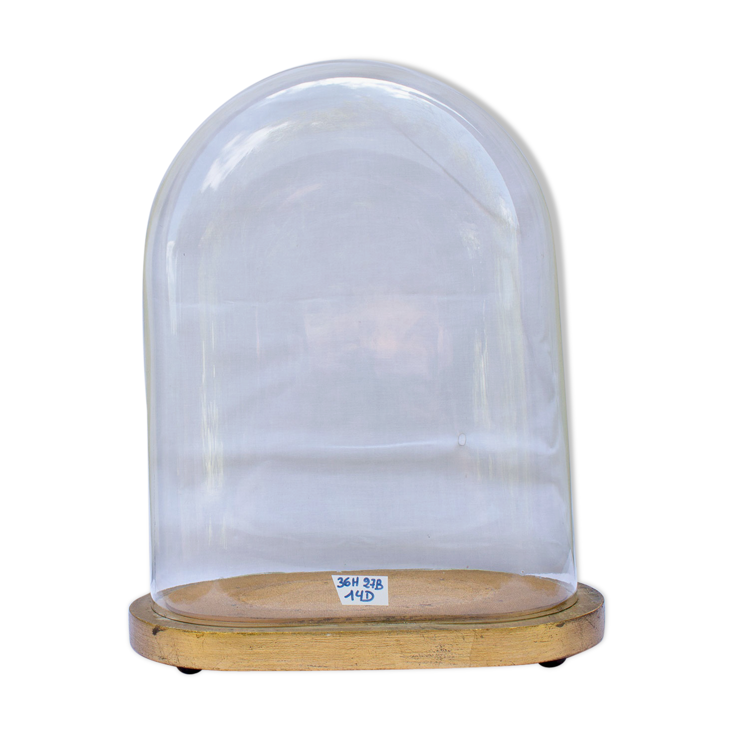 Vintage oval glass globe 36 cm high