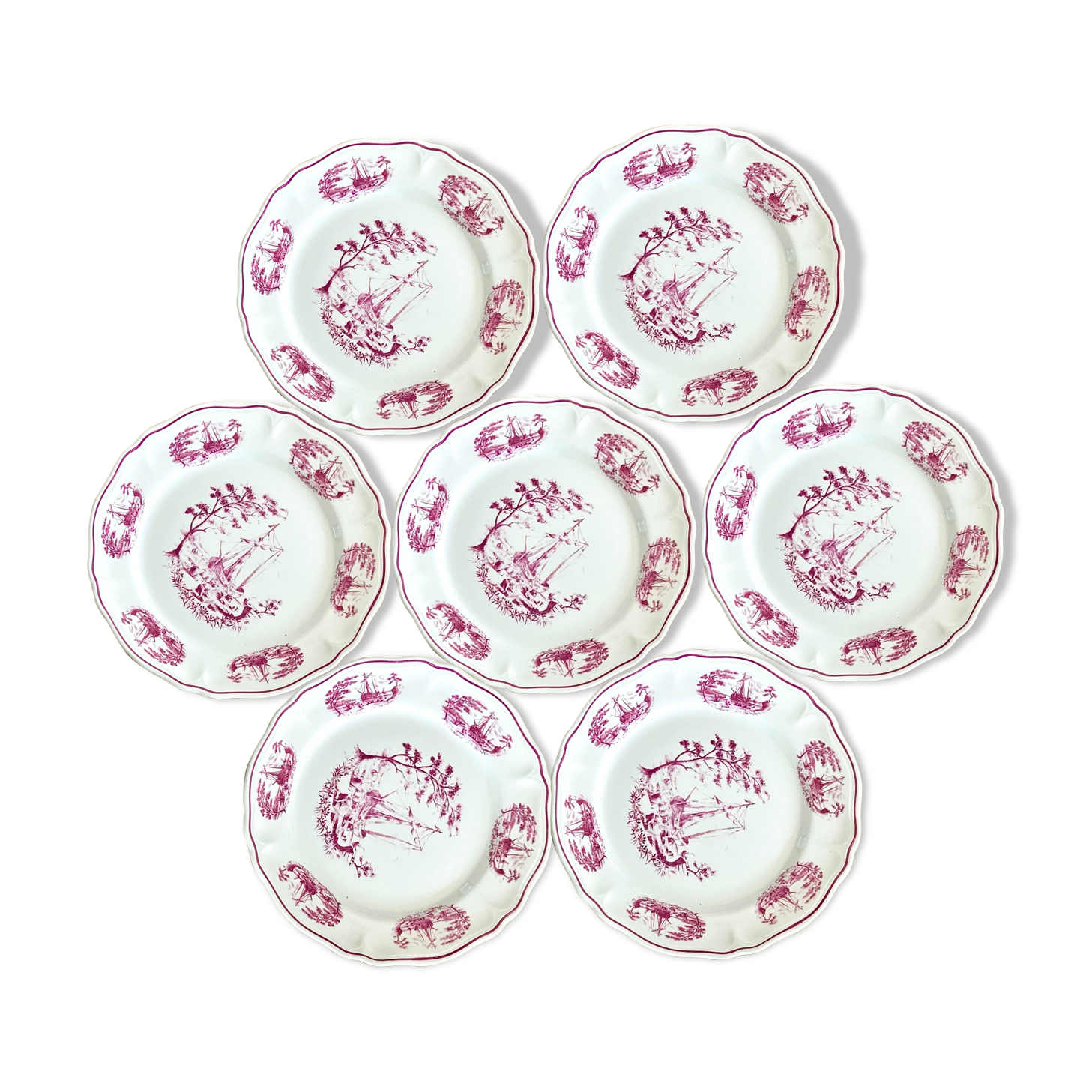 7 plates Orchies Moulin des Wolves