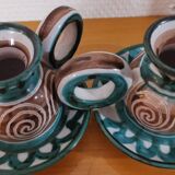 2 Handheld candlesticks design ceramic Robert Picault