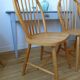 4 Scandinavian Windsor chairs in solid beech 1970s