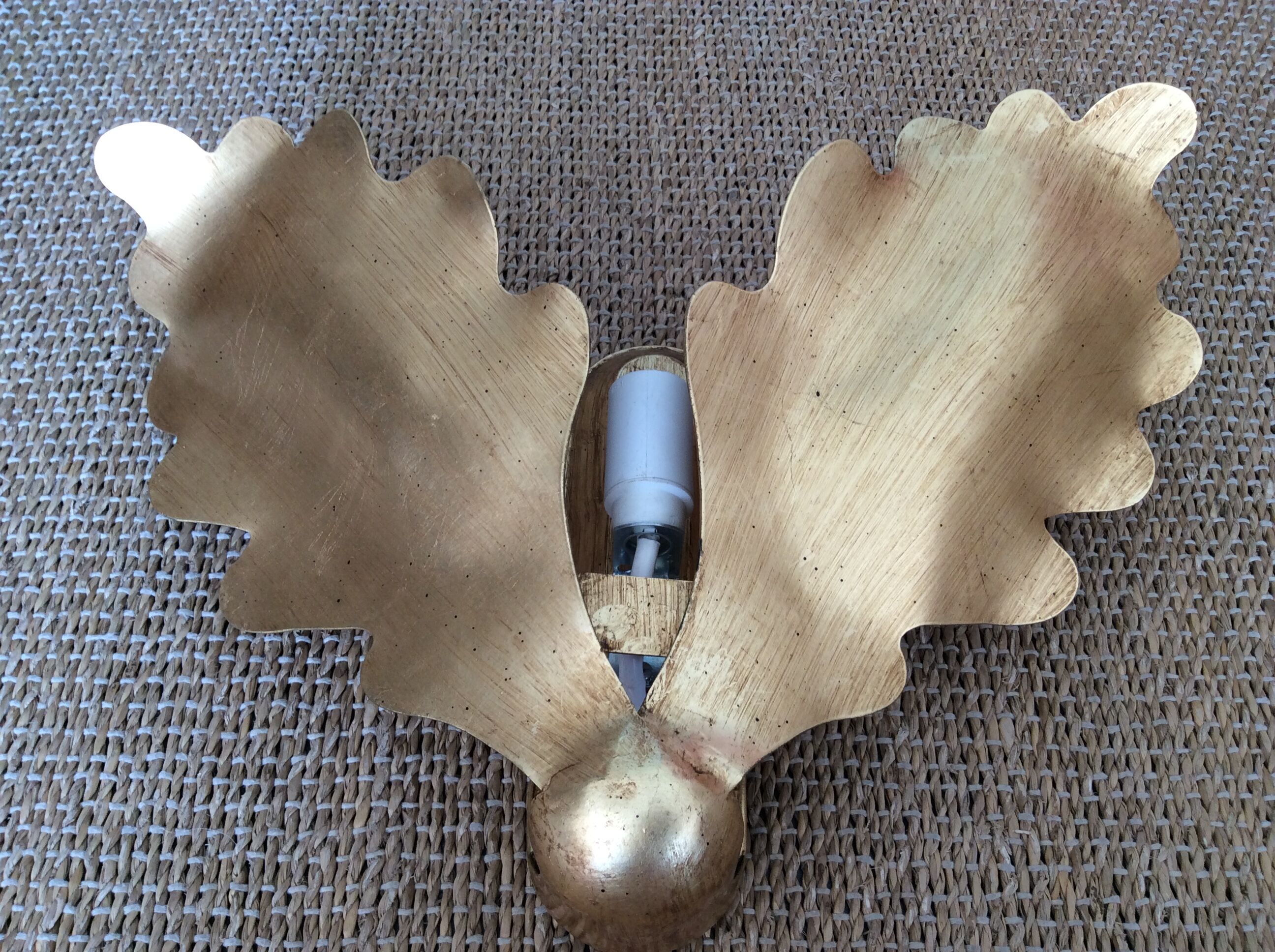 Wall lamp in gilded metal