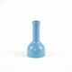 Wooden candlestick with blue enamel accent, Danish design from the 1970s,