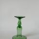 blown glass candle holder signed Biot green 1960-1970