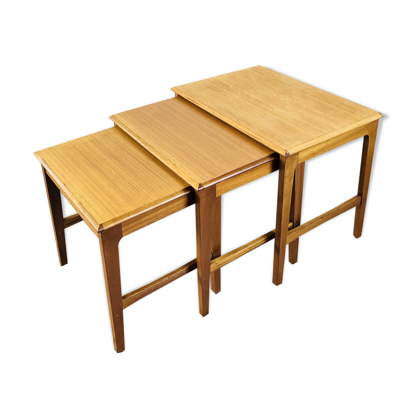 Pull-out tables teak by Remploy