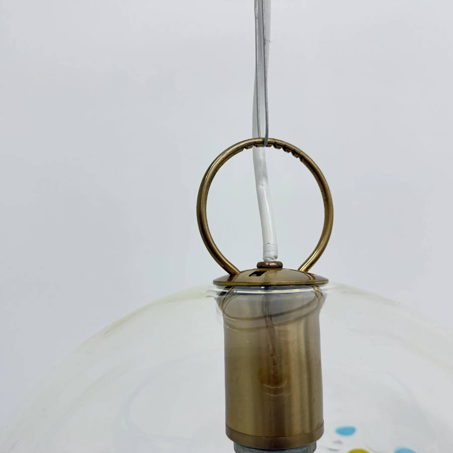 Suspension en verre La Murrina de design du milieu du siècle avec des fleurs, années 1970, Italie