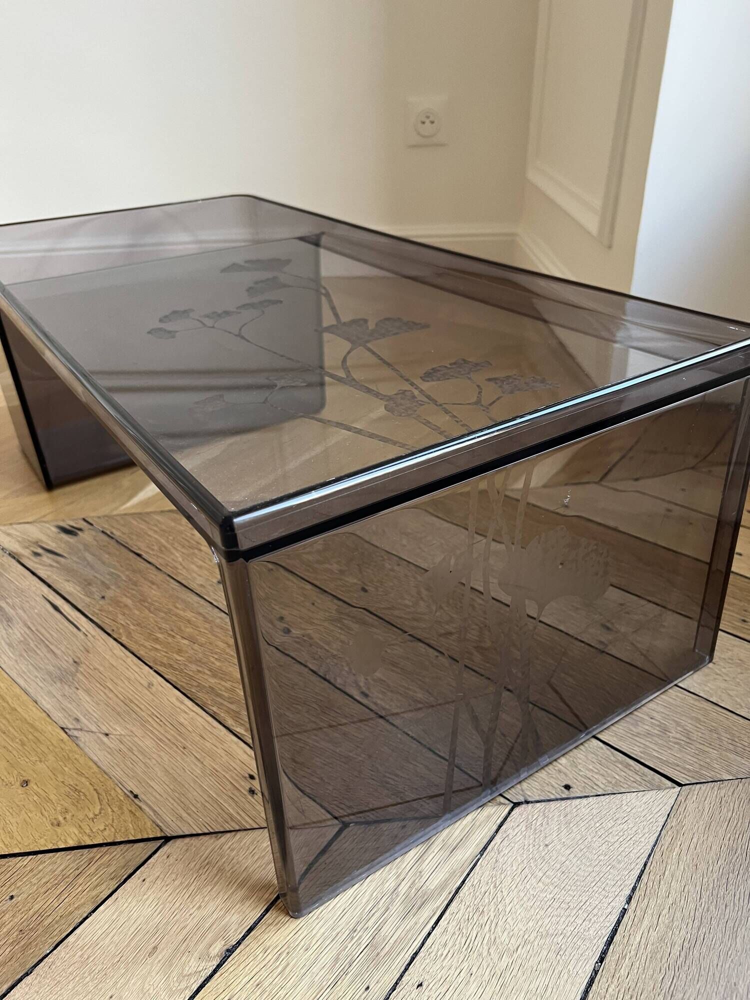 Vintage transparent Usame table by Patricia Urquiola for Kartell