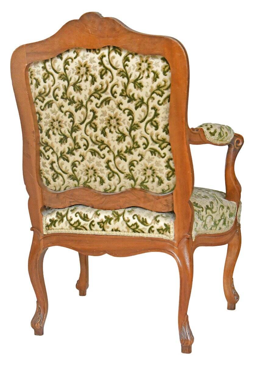 Pair of Louis XV style cabriolet armchairs