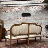 Natural wood sofa Louis XVI XVIII century