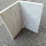 Vintage white Carrara marble coffee table