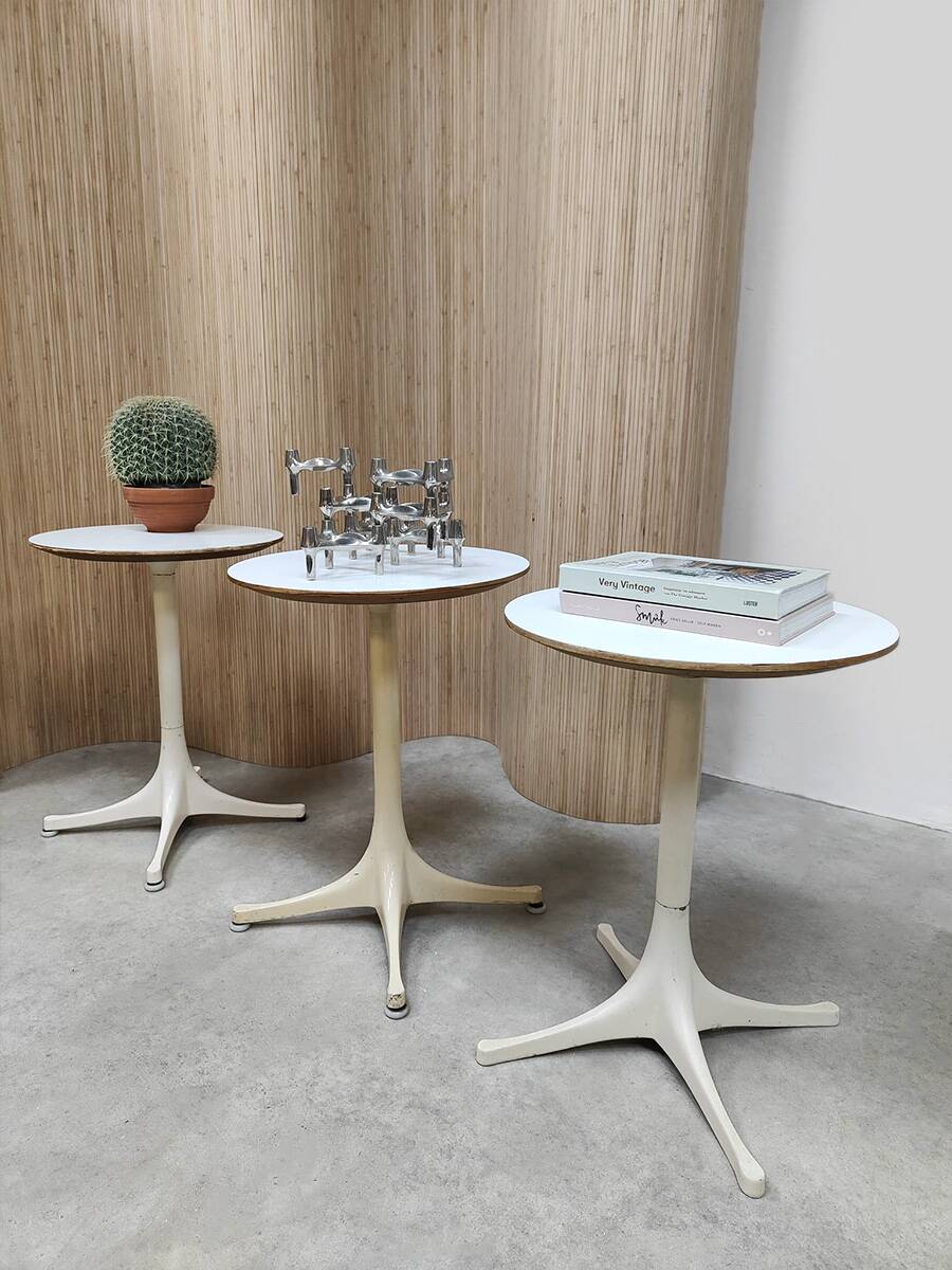 Early edition vintage design swag leg side tables George Nelson Herman Miller