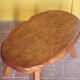 Brutalist coffee table made of elm burl, interior decor, living room table.