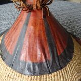 Berber hat ethnic art basketry and leather