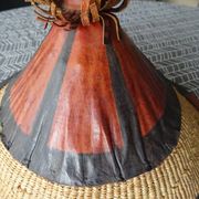 Chapeau berbère art ethnique vannerie et cuir