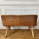 Vintage rattan children's bench