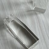 Duo de bougeoirs en cristal.
