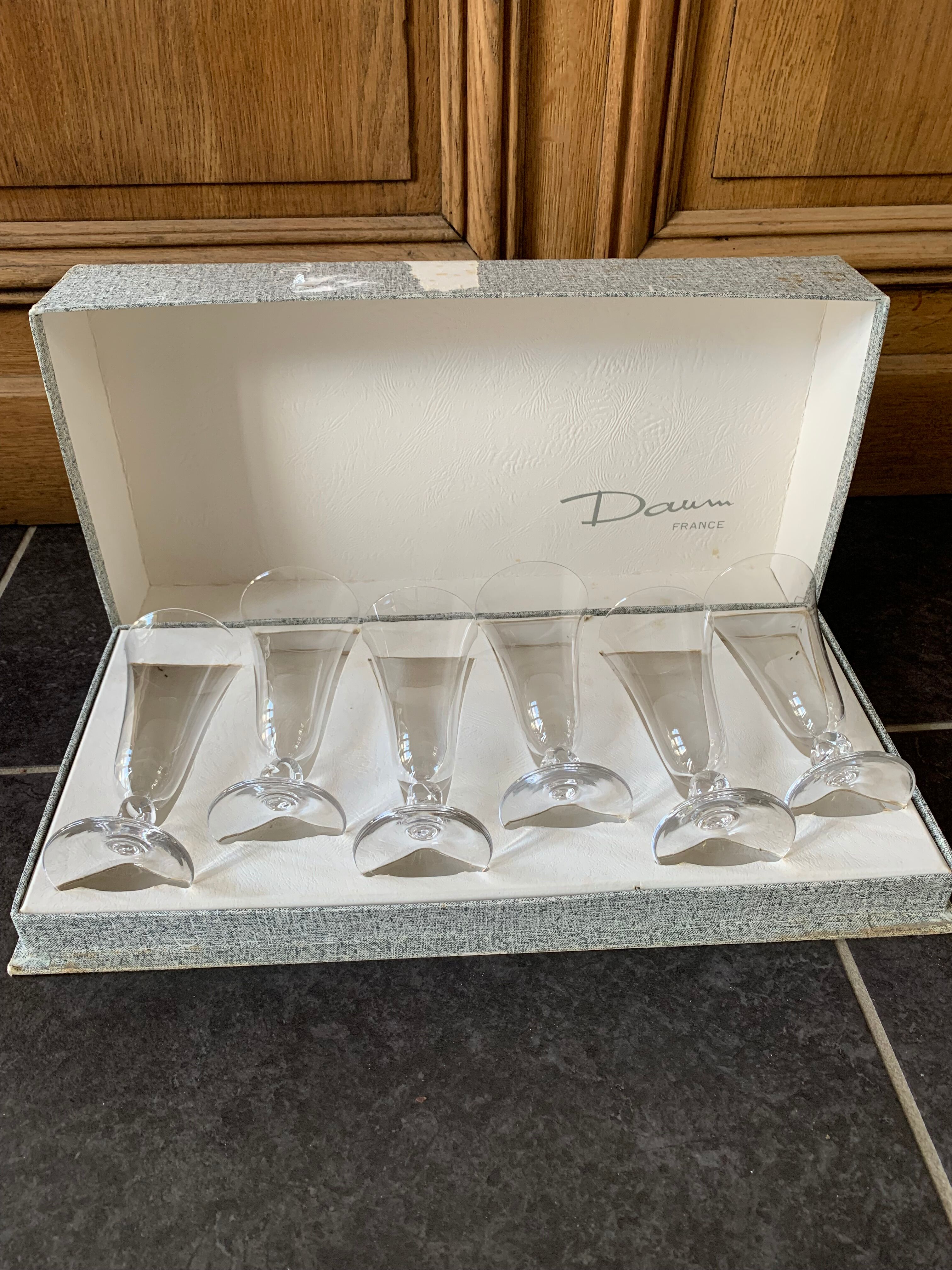 Daum crystal flutes