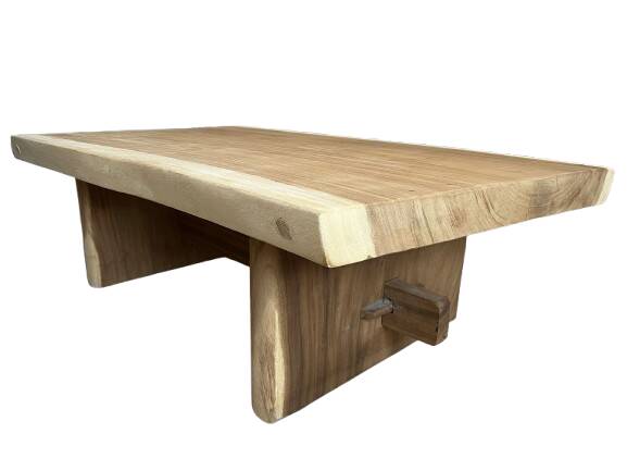 Solid oak coffee table – unique handcrafted piece (Ventura)