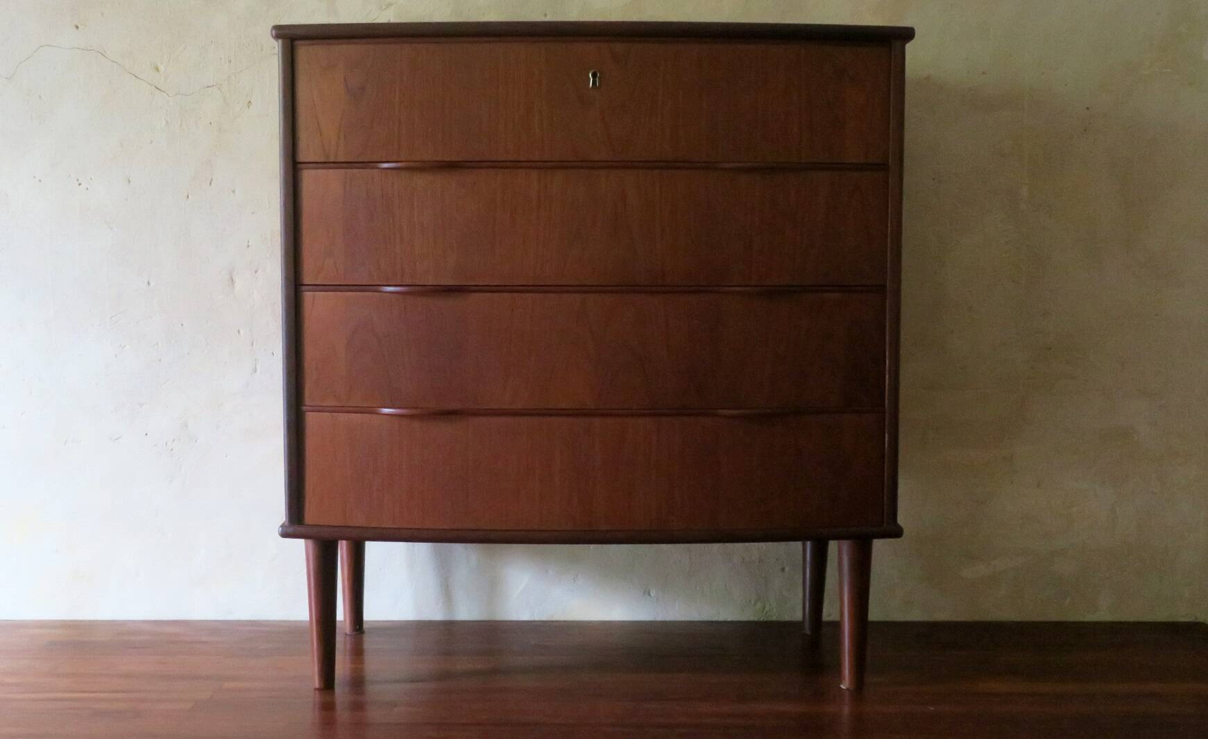 Danish teak chest of drawers signed by Holger Georg Jensen, 1960s