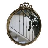 Vintage English brass mirror mid-20th century