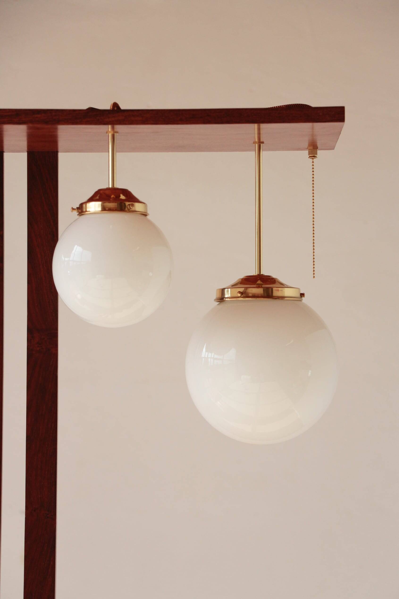 Illuminated Room Divider - Rosewood & Brass