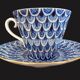 Pair of Russian imperial porcelain cups "Lomonosov" from St Petersburg