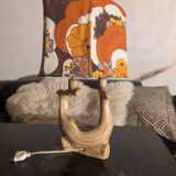 Faux-Wood Desk Lamp by Grand-Jean Jourdan for Vallauris, 1950s