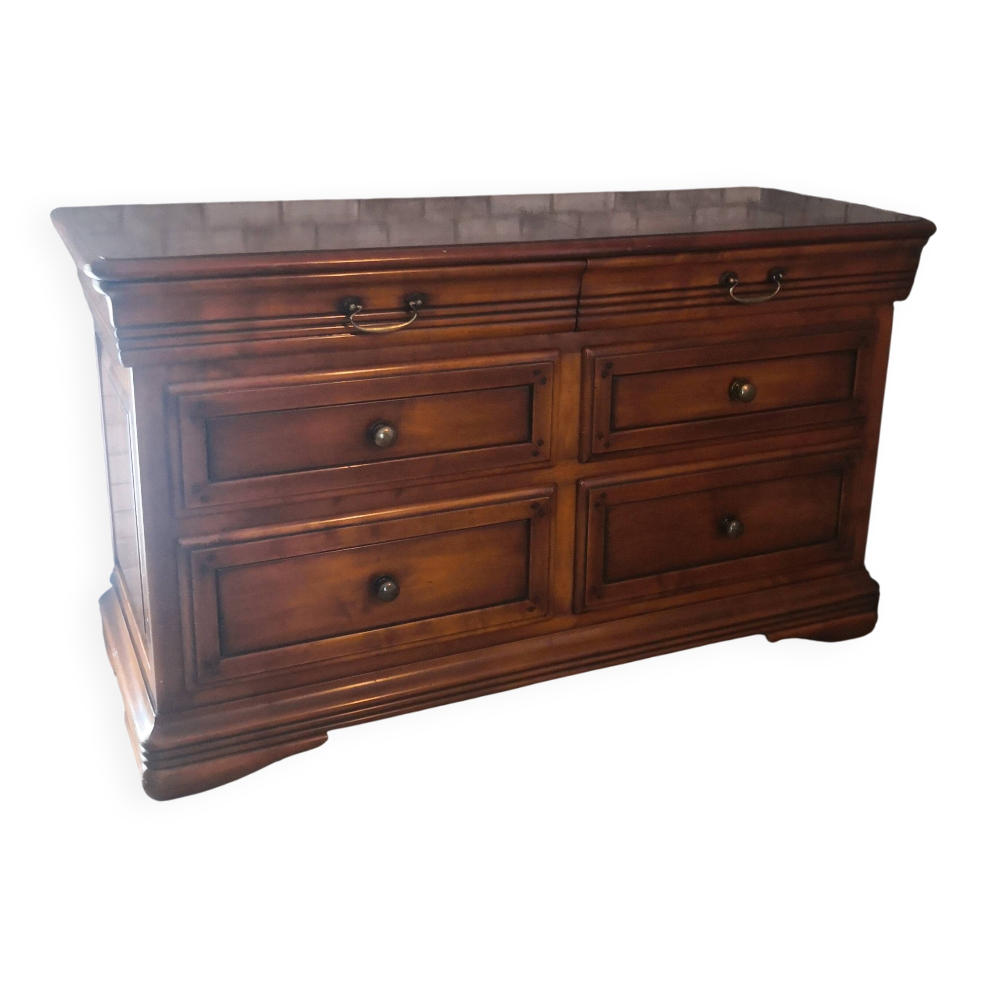 Chest of drawers with 4 drawers in cherry wood
