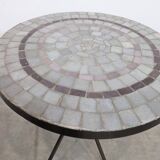 Mid-century mosaic tripod side table