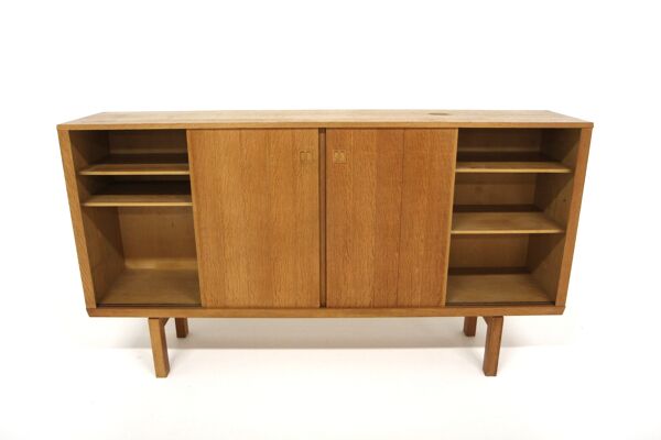 Enfilade scandinave en chêne, Borgeryds Möbelfabrik, Suède, 1960