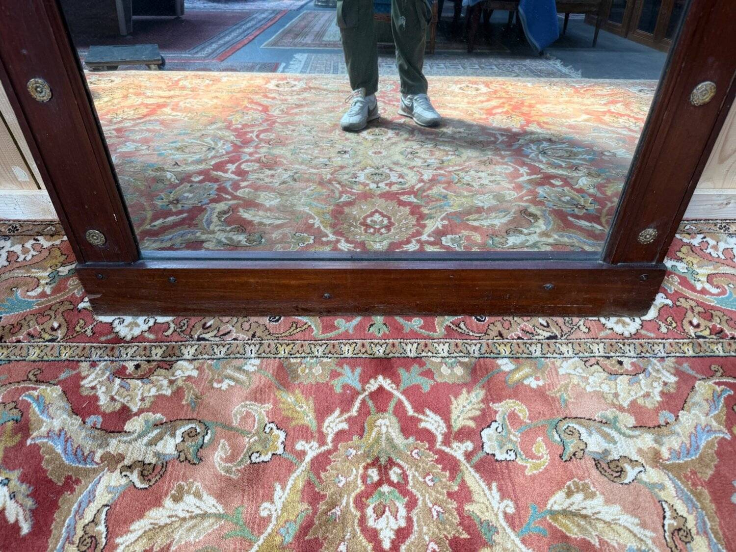 Grand miroir de parquet époque Empire – Bronze doré – XIXe siècle